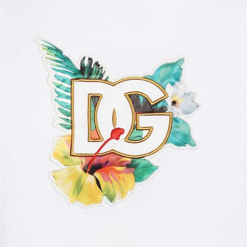 Áo Phông Dolce & Gabbana D&G White Logo Printed G8PT1Z FU7EQ W0800 Màu Trắng-5