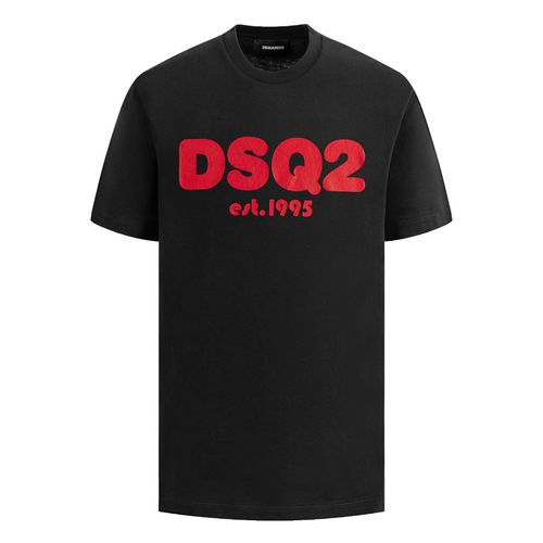 Áo Phông Dsquared2 Black Logo 'DSQ Est.1995' Printed S74GD1086 S23009 900 Màu Đen-1