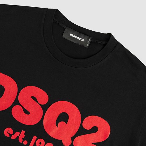 Áo Phông Dsquared2 Black Logo 'DSQ Est.1995' Printed S74GD1086 S23009 900 Màu Đen-4