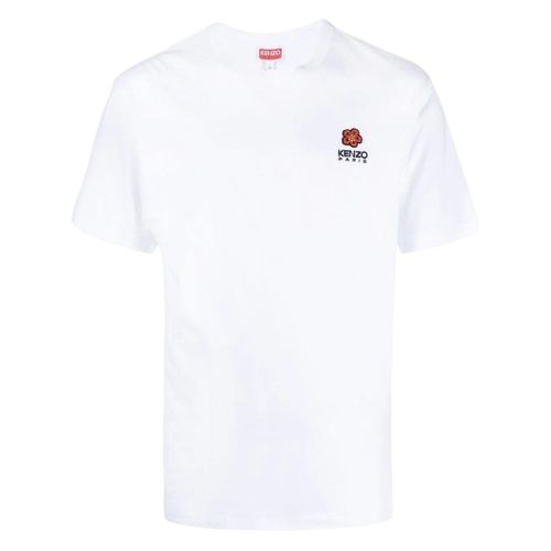 Áo Phông Kenzo White Logo Boke Flower Crest FC65TS4124SG 01 Màu Trắng
