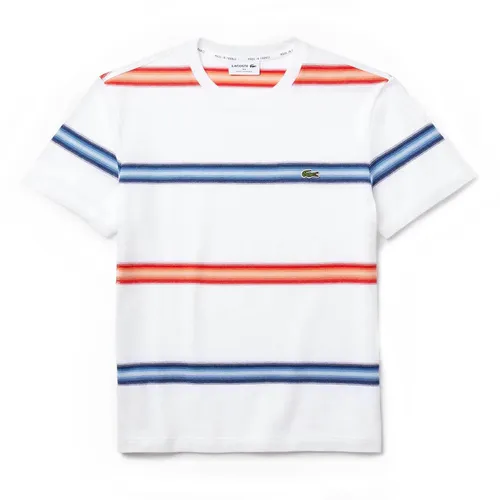 Áo Phông Lacoste Men's Short Sleeve Ombre Striped TH5065 RXT Màu Trắng Size 4 - M