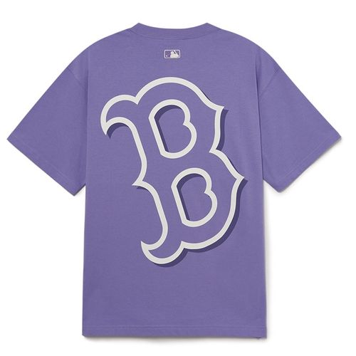 Áo Phông MLB Basic Mega Logo Overfit Boston Red Sox Tshirt 3ATSB0433-43LDD Màu Tím-3