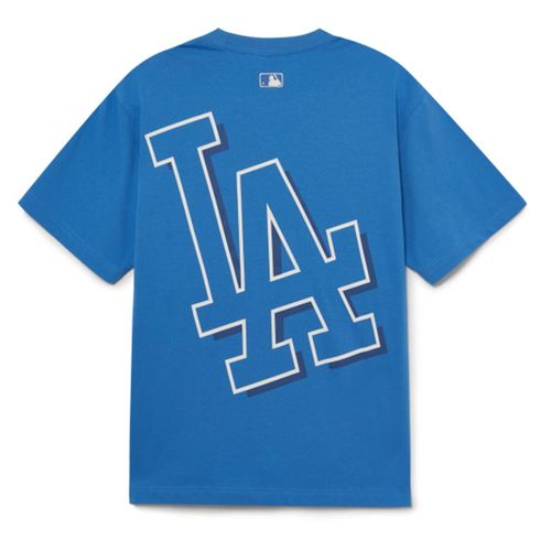 Áo Phông MLB Basic Mega Logo Overfit LA Dodgers Tshirt 3ATSB0433-07BLS Màu Xanh Blue-2