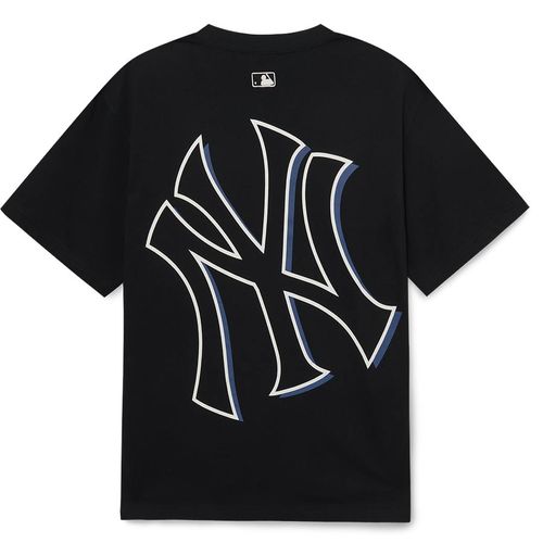 Áo Phông MLB Basic Mega Logo Overfit New York Yankees Tshirt 3ATSB0433-50BKS Màu Đen-1