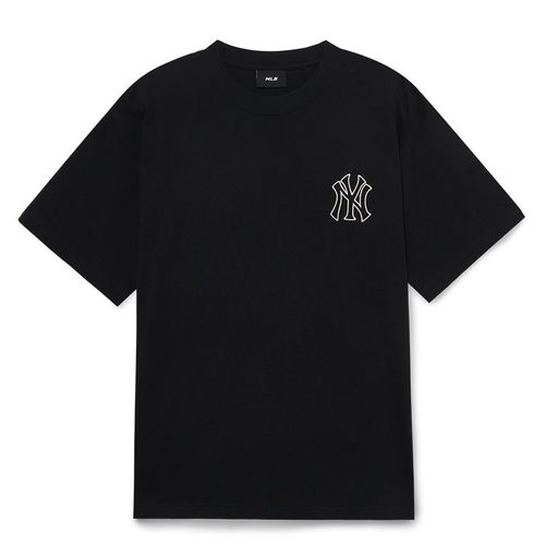 Áo Phông MLB Basic Mega Logo Overfit New York Yankees Tshirt 3ATSB0433-50BKS Màu Đen Size XS