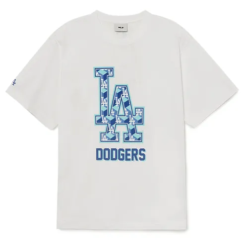 Áo Phông MLB Cube Clipping Monogram Overfit LA Dodgers Tshirt 3ATSM0333-07WHS Màu Trắng Size S - Thời trang - Vua Hàng Hiệu
