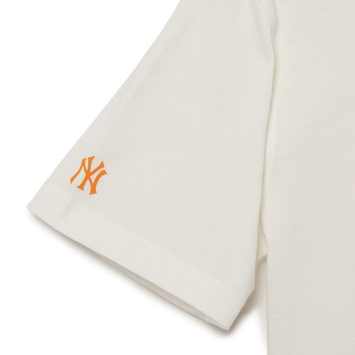 Áo Phông MLB Cube Clipping Monogram Overfit New York Yankees Tshirt 3ATSM0333-50CRS Màu Trắng Size S-3