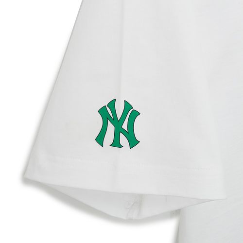 Áo Phông MLB Pop Art Graphic Mega Overfit New York Yankees Tshirt 3ATSL0433-50WHS Màu Xanh Trắng Size S-5