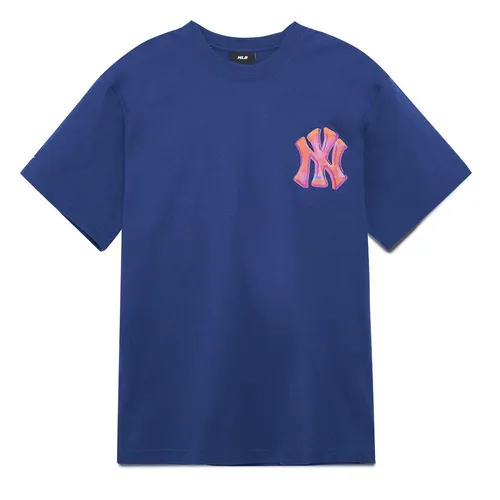 Áo Phông MLB Pop Art Graphic Overfit New York Yankees Tshirt 3ATSL0233-50NYL Màu Xanh Navy Size S