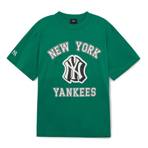 Áo Phông MLB Varsity Overfit New York Yankees Tshirt 3ATSV0233-50GNP Màu Xanh Green
