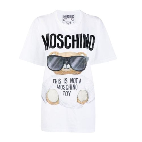 Áo Phông Moschino Teddy Bear Print T-shirt V070655401001 Màu Trắng Size XS