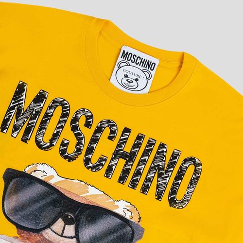 Áo Phông Moschino Yellow Logo Bear Printed 212E V0702 5540 3029 Màu Vàng-3