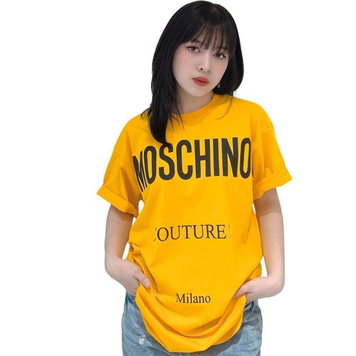 Áo Phông Moschino Yellow Logo Printed 212E J0712 5540 3009 Màu Vàng