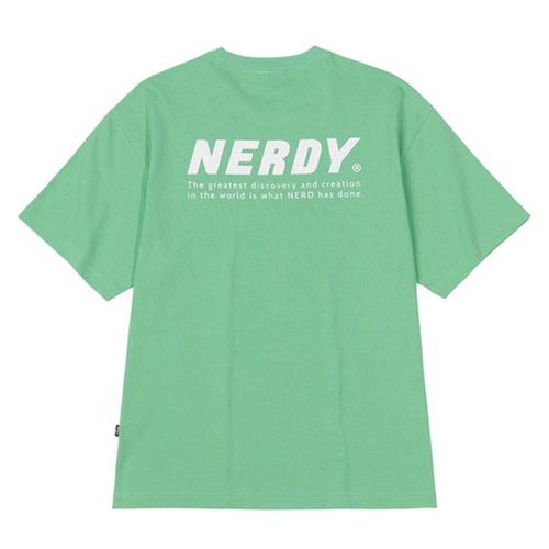 Áo Phông Nerdy Back Slogan 1/2 Sleeve T-Shirt  Màu Xanh Green-2