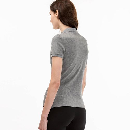 Áo Polo Lacoste Women's Slim Fit Stretch Mini Cotton Piqué PF7845.SVY Màu Xám Size S - 36-1