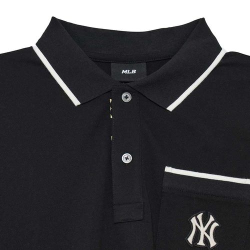 Áo Polo MLB New York Yankees 3LPQM0333-50BKS (Form Lớn) Màu Đen Size S-1