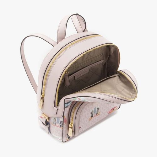 Balo Michael Kors MK Jaycee Size Medium Backpack Màu Hồng Họa Tiết-2