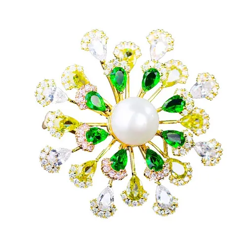 Cài Áo Meri Bông Hoa Ngọc Trai Cao Cấp BR463 Phối Màu