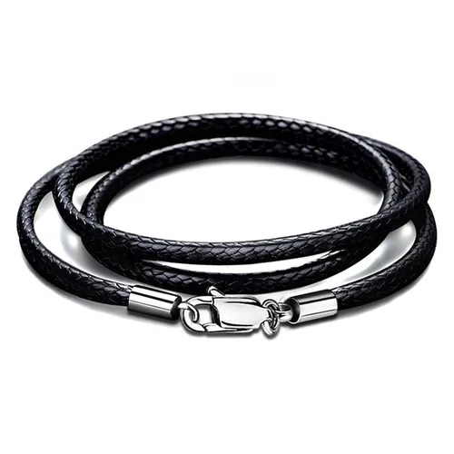 Trang sức Đen Dây chuyền - Dây Chuyền Lili Jewelry Sáp Dù Khóa Bạc Kinsley LILI_055178 Màu Đen 3mm - Vua Hàng Hiệu