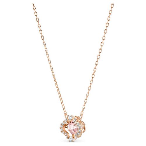 Dây Chuyền Swarovski Sparkling Dance Necklace, Clover, Pink, Rose Gold-Tone Plated 5514488 Màu Vàng Hồng