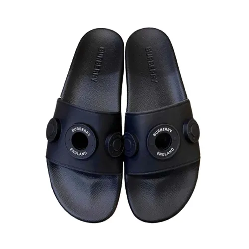 Dép Burberry Black Slides With Logo Màu Đen Size 39