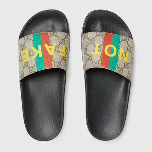 Dép Gucci Print Slide Sandals Not Fake Phối Màu Size 39-5