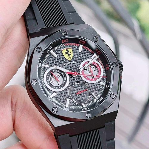 Đồng Hồ Nam Ferrari Men's Aspire Stainless Steel Quartz Watch 0830538 Màu Đen-5