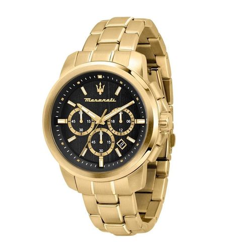 Đồng Hồ Nam Maserati Successo Men's Gold Plated Watch R8873621013 Màu Vàng