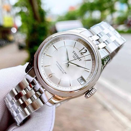 Đồng Hồ Nữ Tissot T-Classic Ballade Automatic Mother Of Pearl Dial Ladies Watch T1082081111700 Màu Bạc-5