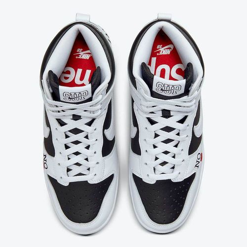 Giày Thể Thao Supreme x Nike SB Dunk High By Any Means DN3741-002 Màu Trắng Phối Đen Size 40-7