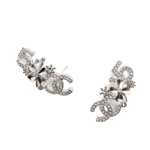 Khuyên Tai Chanel Stud Earrings ABA432 B10536 NN147 Màu Bạc-2