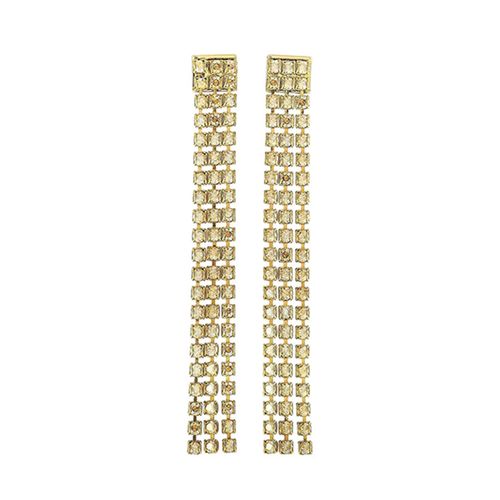 Khuyên Tai Swarovski Fit Yellow Gold-Plated Stainless Steel Yellow Crystal Earrings 5364807 Màu Vàng