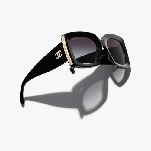 Kính Mát Chanel Rectangle Sunglasses CH5480H C622S6 Màu Xám Đen-1