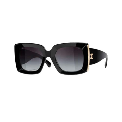 Kính Mát Chanel Rectangle Sunglasses CH5480H C622S6 Màu Xám Đen-4