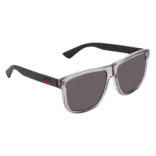 Kính Mát Nam Gucci Grey Rectangular Polarized Men's Sunglasses GG0010S 004 58 Màu Xám Đen-2