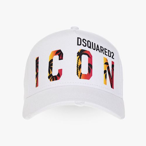 Mũ Dsquared2 White With Logo Sunset Cool ICON Printed BCM0668 05C00001 1062 Màu Trắng-5