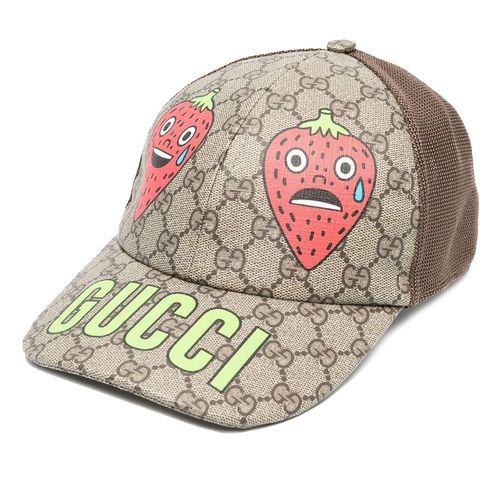 Mũ Gucci Strawberry Supreme Baseball Hat Màu Nâu Size S-4