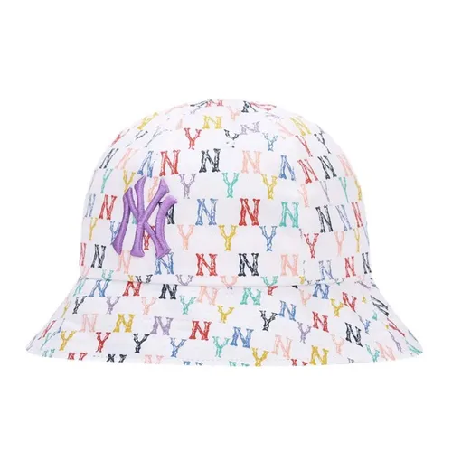 Mũ MLB Bucket Monogram Rainbow 32CPH4111-50W Màu Trắng Size 59