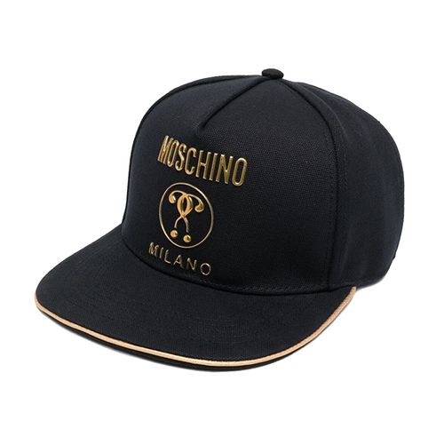Mũ Moschino Double Question Mark Canvas Hat In Black Màu Đen