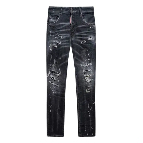 Quần Jean Dsquared2 Logo Printed Skater S74LB1296 S30503 900 Màu Đen Size 48