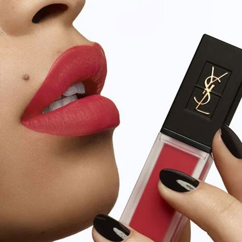 Son Kem Yves Saint Laurent YSL Tatouage Couture Velvet Cream N°220 Màu Đỏ Hồng-4