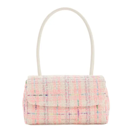 Túi Đeo Vai Charles & Keith CNK Curved Handle Tweed Shoulder Bag Multi 50782061 Phối Màu
