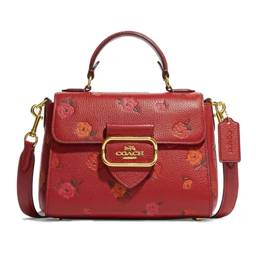 Túi Đeo Vai Coach Morgan Top Handle Satchel With Peony Print CE573 Màu Đỏ Đô