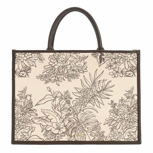 Túi Tote Charles & Keith Floral Illustrated Canvas Tote Bag CK2-30782070 Màu Dark Moss