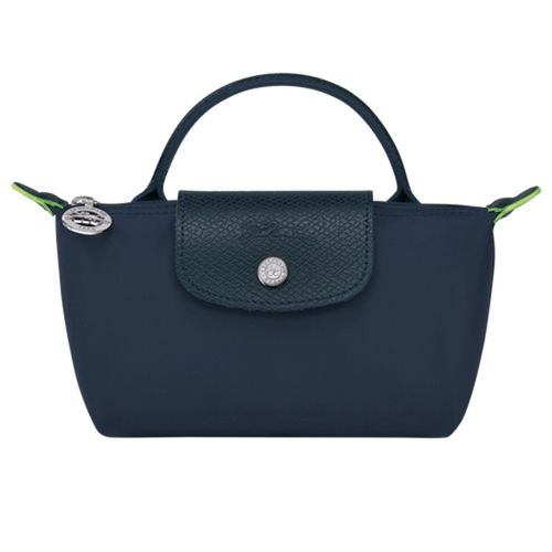 Túi Xách Longchamp Le Pliage Recycled Fabric Pouch With Handle Blue 34175919P68 Màu Xanh Navy-3