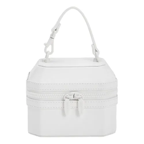 Túi xách - Túi Xách Nữ Charles & Keith CNK Geometric Boxy Top Handle Bag White 50151259 Màu Trắng - Vua Hàng Hiệu