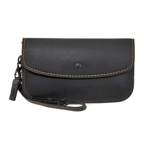 Ví Cầm Tay Nữ Coach Ladies Wristlet Wallet Coach 1941 Black Co Glovetan Clutch  Màu Đen