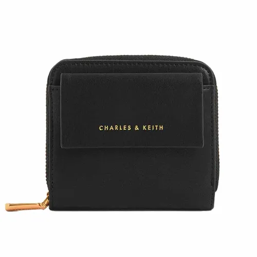 Ví Charles & Keith CNK Mini Square Wallet 10770217_BLACK Màu Đen