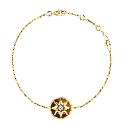 Vòng Đeo Tay Dior Rose Des Vents Bracelet 18k Yellow Gold, Diamond And Tiger Eye JRDV95202_0000 Màu Vàng (Chế Tác)