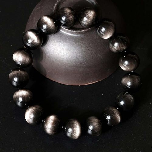 Vòng Đeo Tay LiLi Jewelry Đá Obsidian 7A LILI_177539 Màu Đen Kích Thước Đá 16mm-2